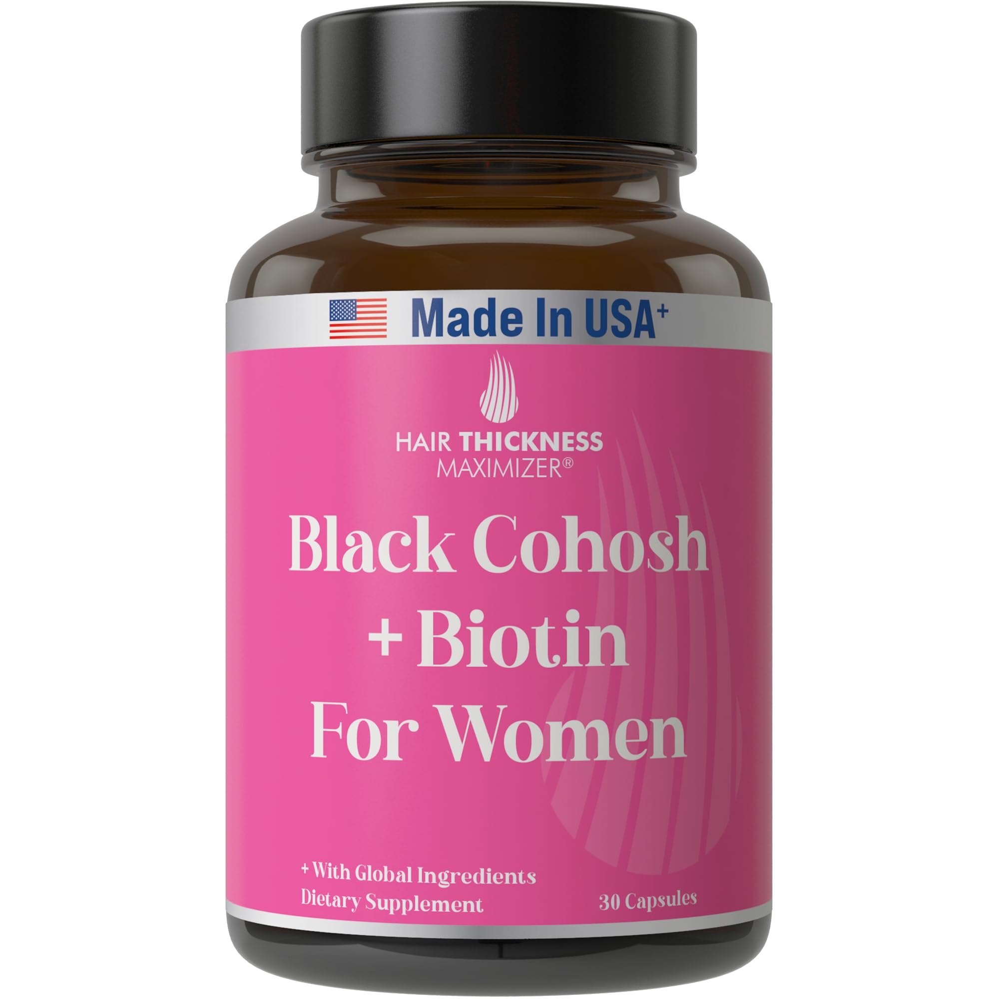 USA Made Black Cohosh + Biotin + Chasteberry Hair Vitamins for Women