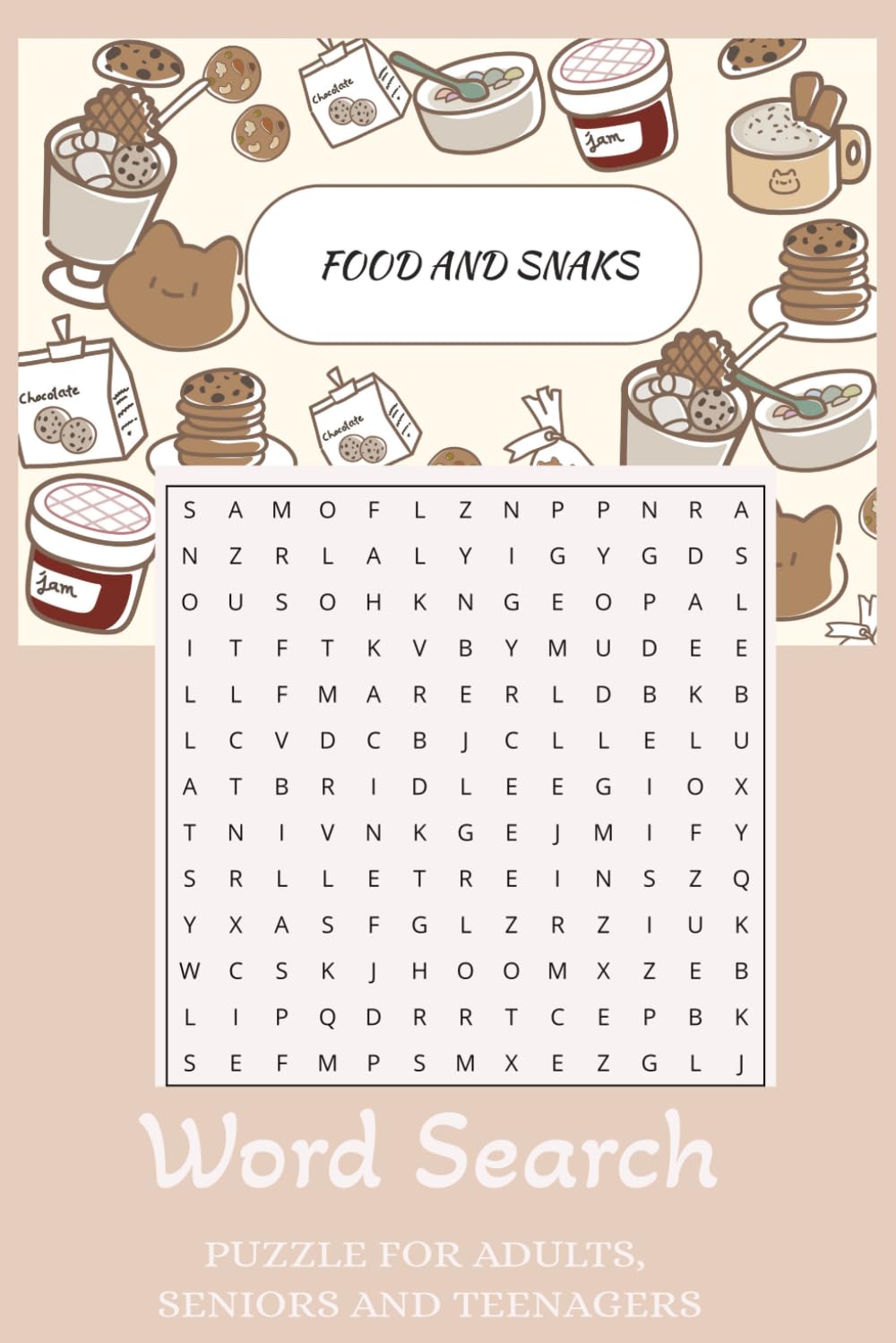 Food and Snacks Word Search: A Fun and Relaxing Puzzle Book for Food Lovers of All Ages