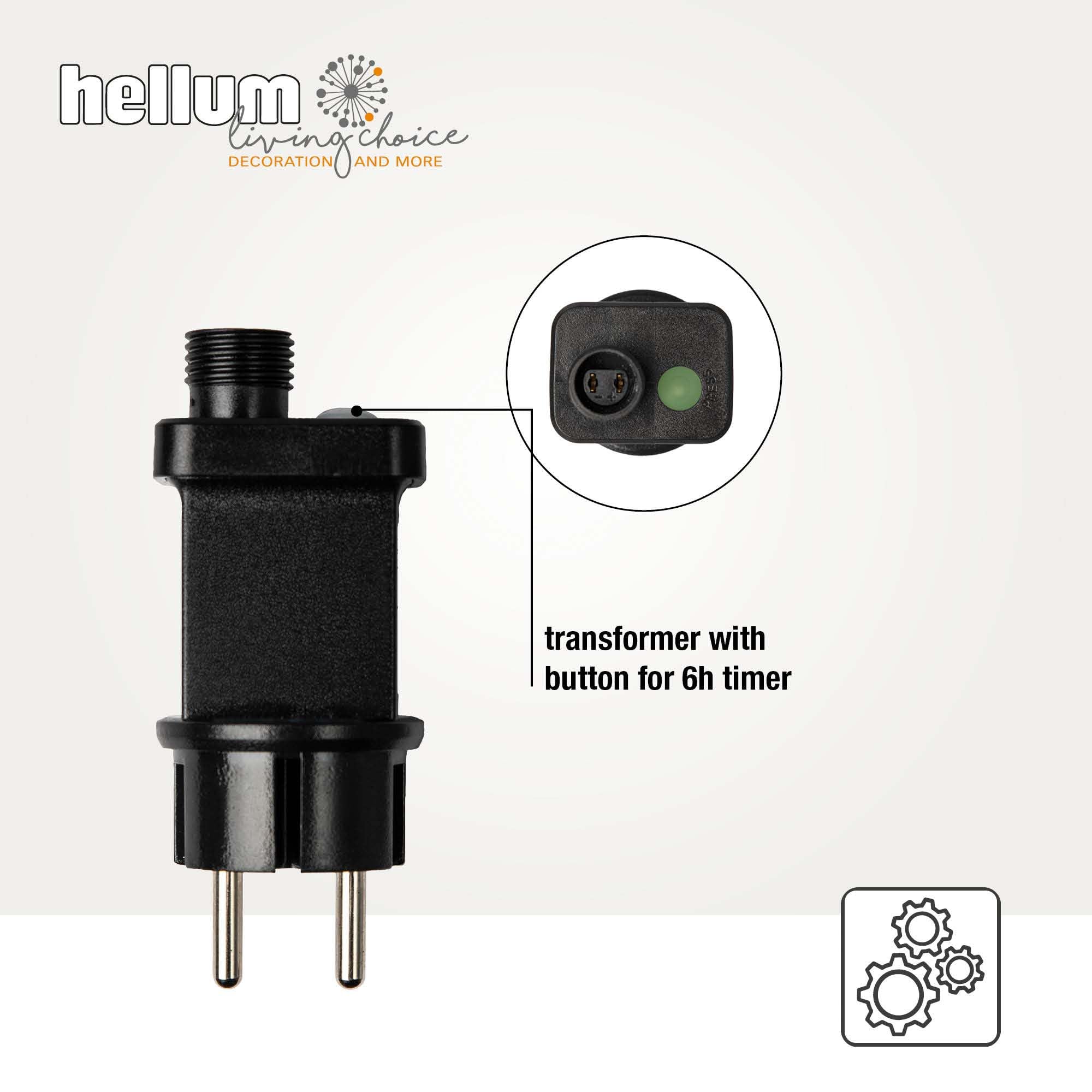 Hellum Guirnalda luminosa LED con temporizador Ø30cm, con perlas de rocío Guirnalda luminosa LED para exterior e interior 1440 luces blancas cálidas, transformador exteriors 153095