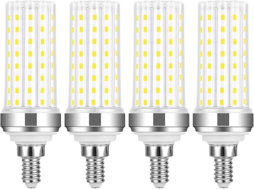 Bombilla LED E12, bombillas LED de candelabro de 20 W, luz blanca diurna 6500 K, bombillas incandescentes equivalentes a 150 W, bombillas de