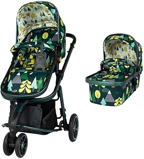 Cosatto Giggle 3 Pram & Pushchair – From Birth to 18kg, Lightweight, Compact, Flat-Fold (Into The Wild)