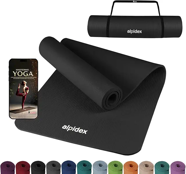 ALPIDEX Yogamatte 183x60cm Phthalatfrei Rutschfest mit E-Book - Yoga Matte