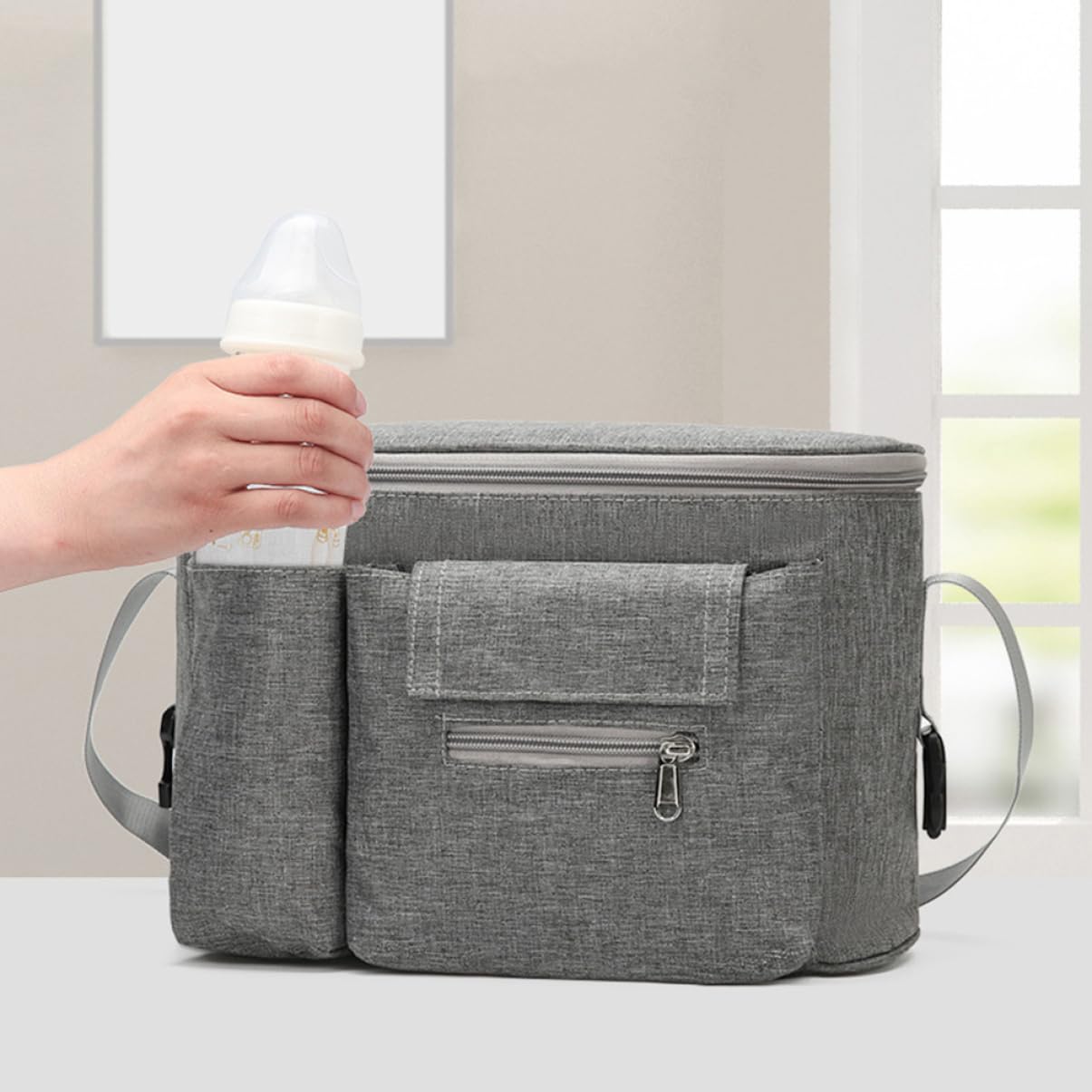 Bolsa de Suministro Multifuncional para Cochecito de Almacenamiento de y Juguetes Diseño de Manillar Antideslizante Material de Resistente