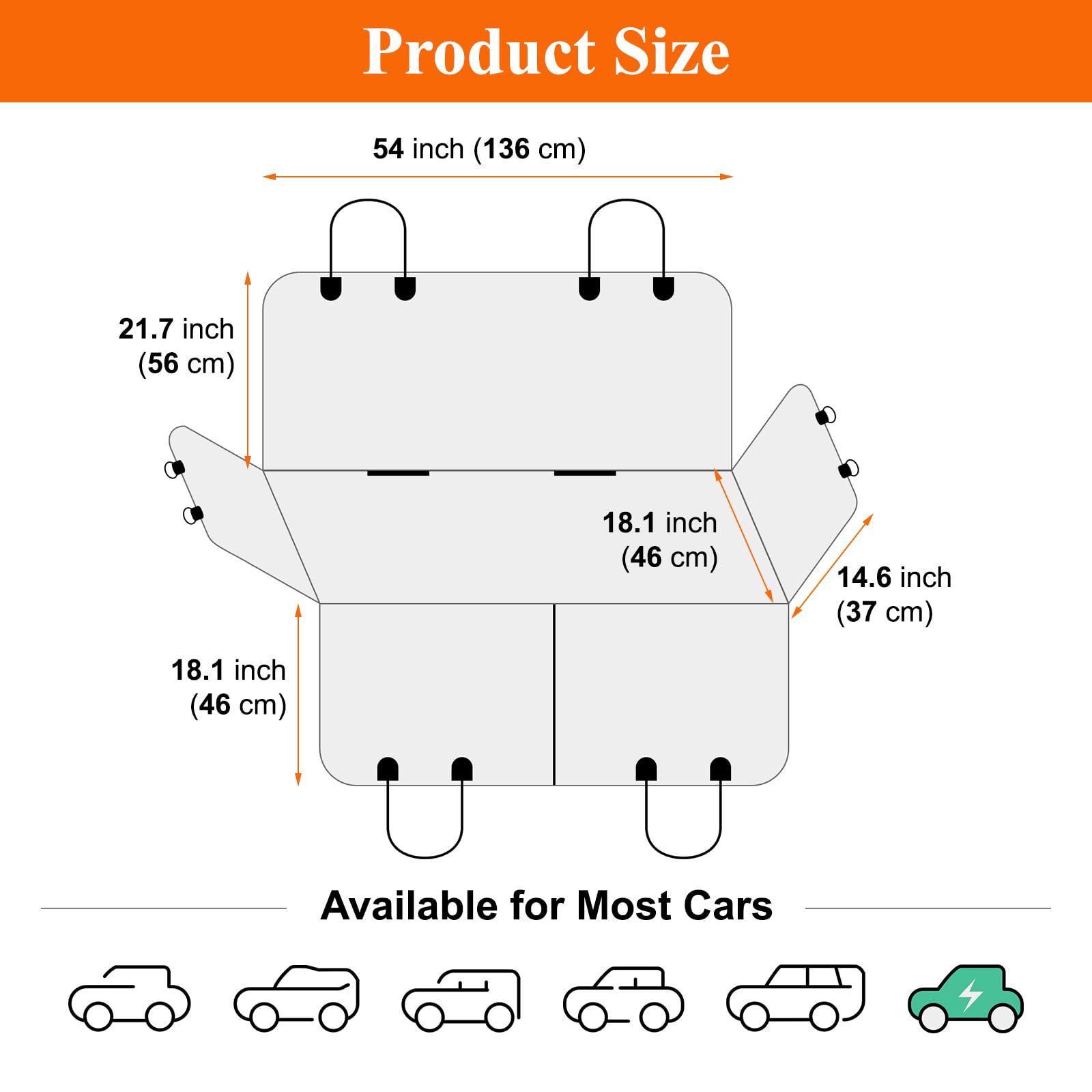 ICWEIMEI Funda de asiento de coche para perro, impermeable, para viajes de perro, antideslizante, protector de asiento de coche para mascotas, para coches, camiones, SUV