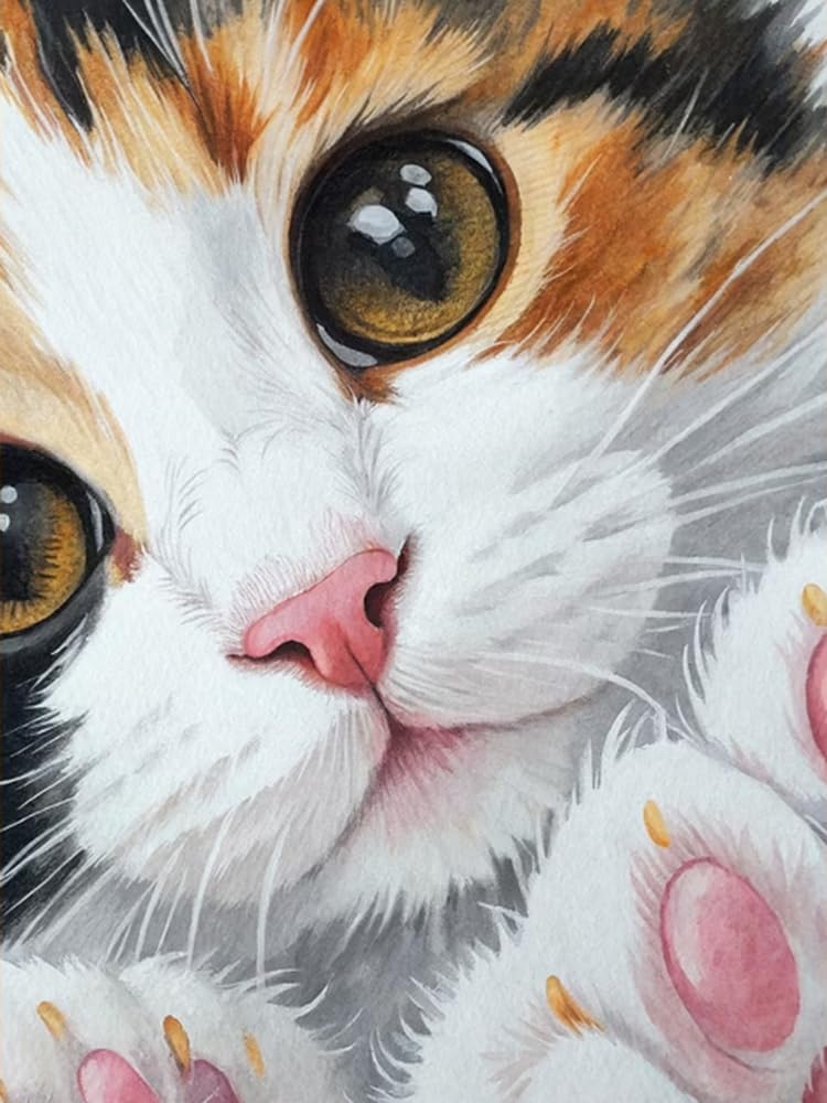 Brennora Embroidery Cross-Stitch Kits for Adults Beginners Pre Printed Cross Stitch Kit Cat 11CT Needlework Arts and Crafts for Home Decor 16x20 inch