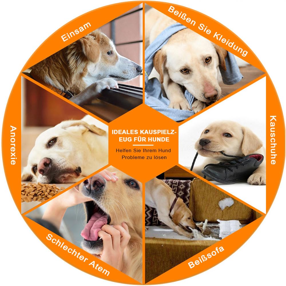 Voarge Palla da annusare per cani, Giocattolo da annusare, Addestramento slow food, Gioco per cuccioli resistente ai morsi, Giocattolo per l'intelligenza, Palla alimentare, Addestramento odori per can