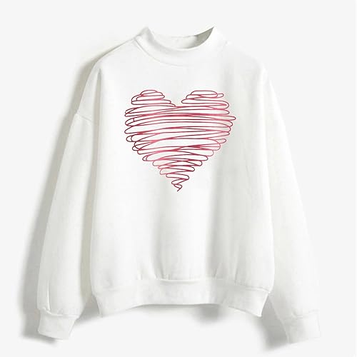 Miniatura 2 de Sudadera con capucha de cuello redondo para mujer, con estampado de amor, para el día de San Valentín, sudadera ligera con capucha para mujer