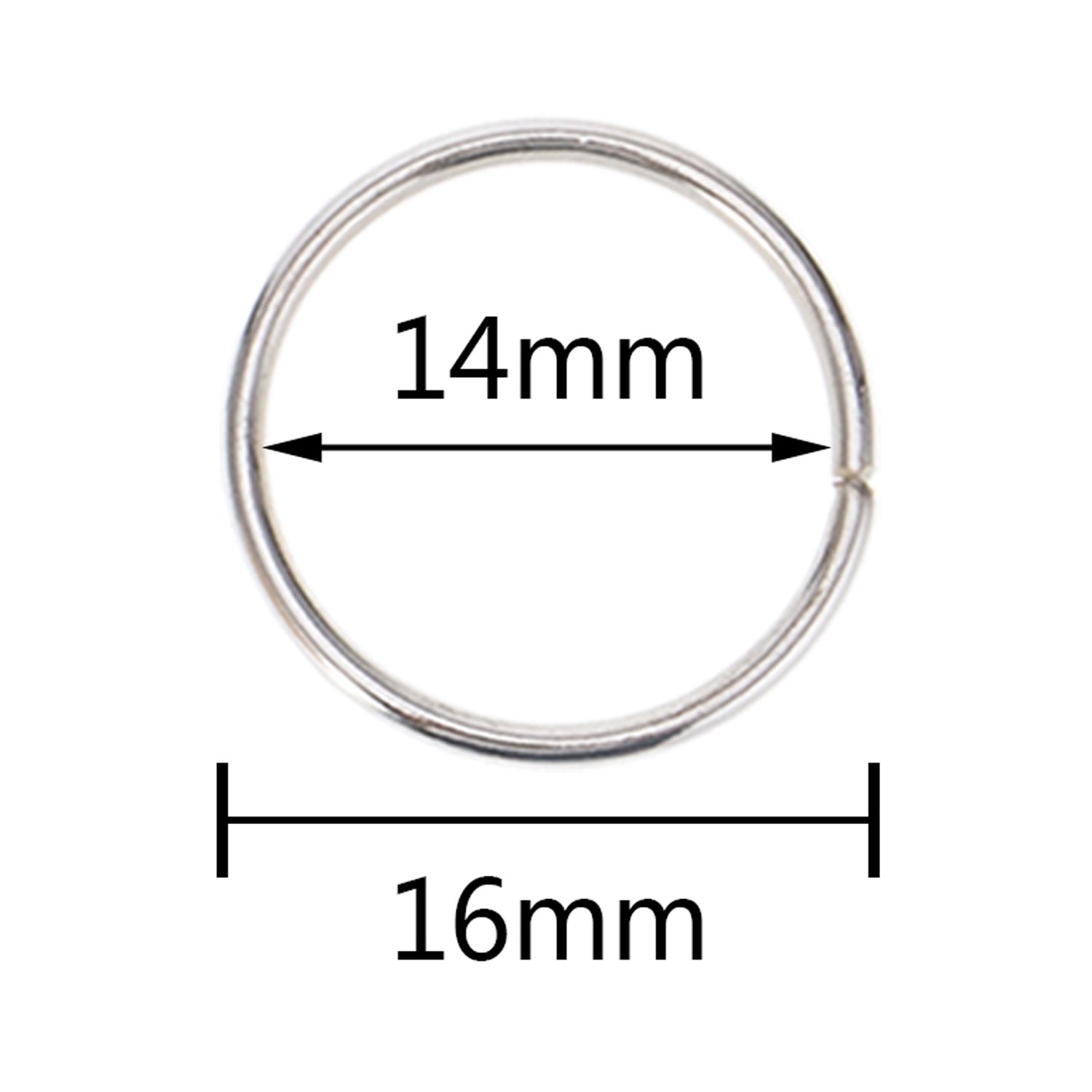 100 Pack Hair Rings Braid Rings Hair Loop Clips Hair Accessories (Silver)