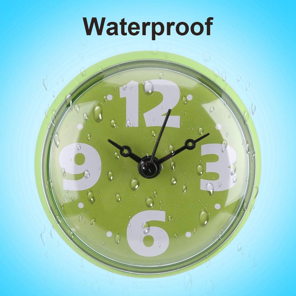 Nikou Waterproof Shower Clock, Wall Suction Clock with Round Face Arabic Digital Dial - Image 4