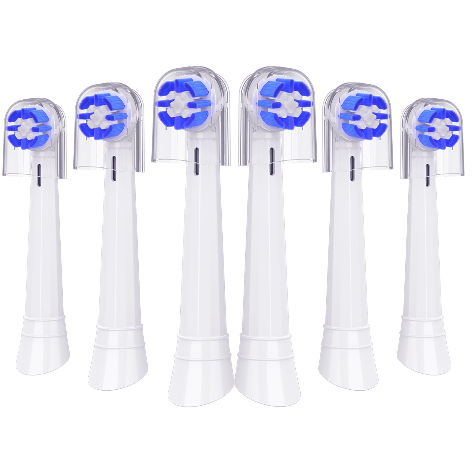 Replacement Toothbrush Heads Compatible with Oral-B Toothbrushes - Electric Brush Heads Compatible with io 3/4/5/6/7/8/9/10 Series, Medium Bristles, 6