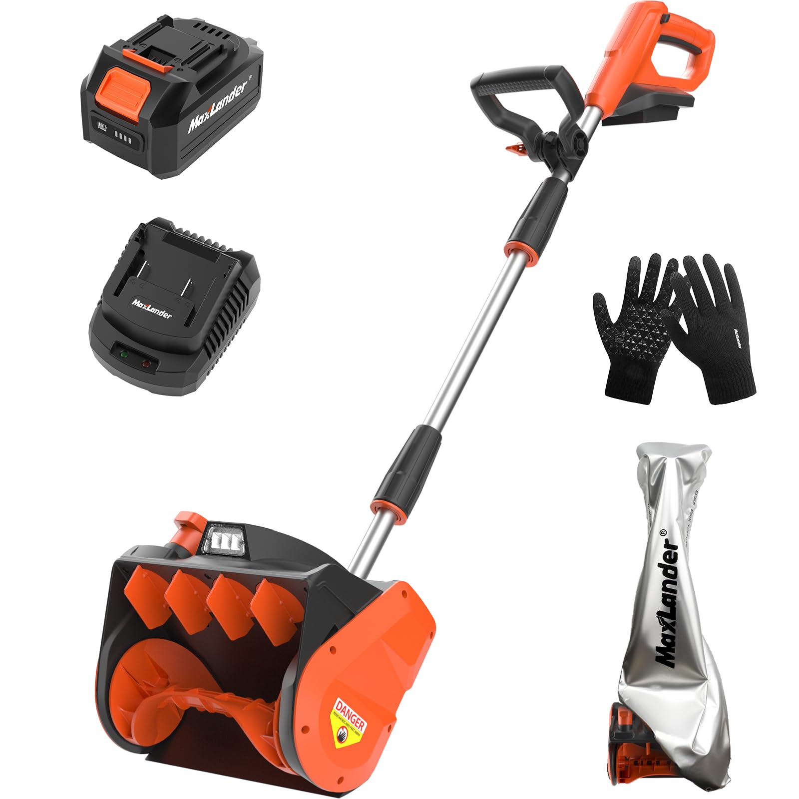 Amazon.com : MAXLANDER Cordless Snow Shovel, 20V 12-Inch Electric