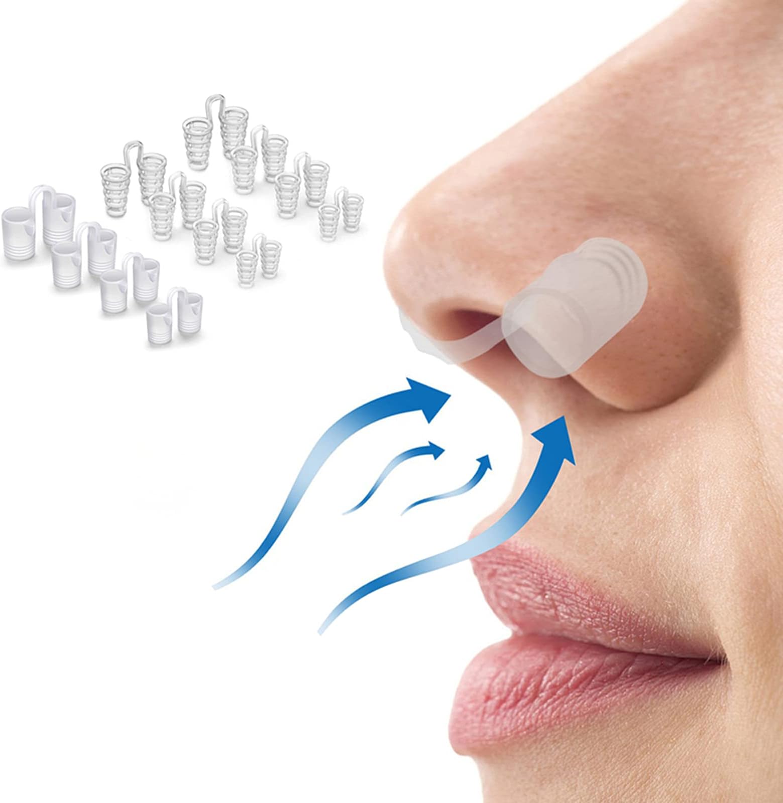 12 Pack Anti -Snoring Devices, Stop Snoring Nose Vents for Travel & Home Sleep Aid - Snore Solution Nasal Dilators, Ease Breathing, Healthy Sleeping Helper