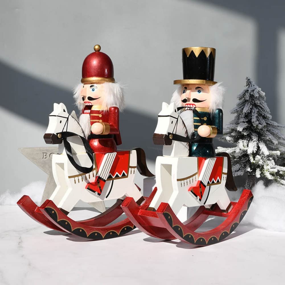 ミッキーマウス ロッキングホース クリスマス装飾　置物フィギュア　くるみ割り人形 Amazon.co.jp: 木製ロッキングホース クリスマス くるみ割り人形