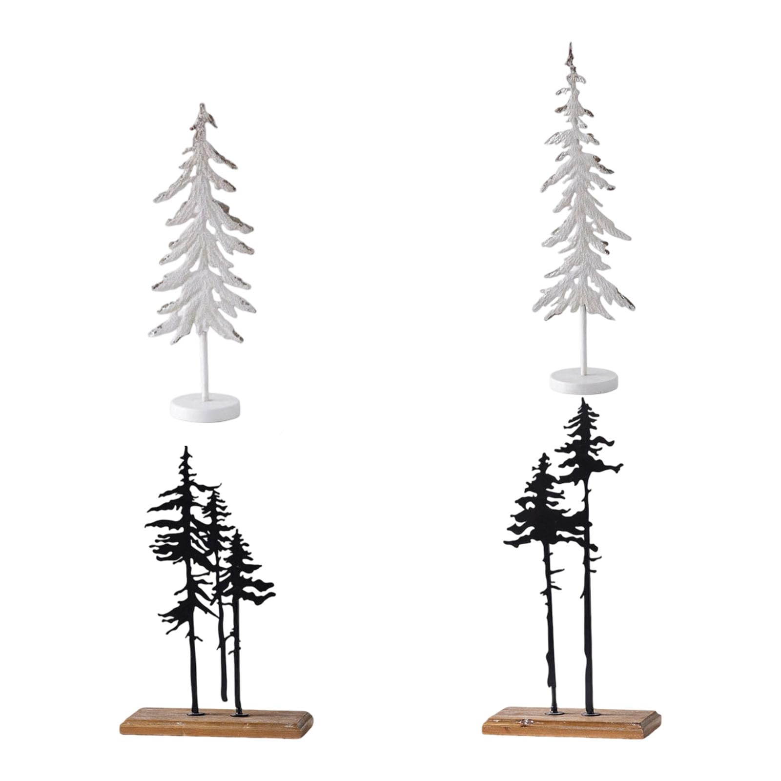 Escultura de árbol de hierro y madera para festivales, decoración de mesa de Navidad, decoración de escritorio, árbol de metal