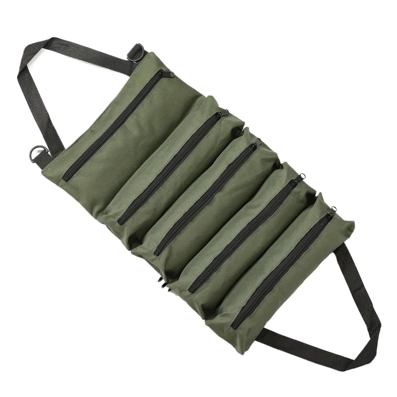 Roll-Up Tool Bag - Oxford Fabric Multi-Tool Organizer All-in-One Garage Storage for Mechanics/Electricians/Carpenters(Black)
