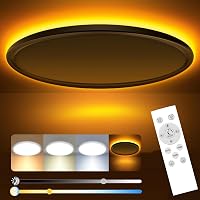 slochi Dimmelhető LED Mennyezeti Lámpa 36W 4200LM Távirányítóval, 1800K-6500K Színhőmérséklet, 40cm Kerek Fehér Modern Nappali 1