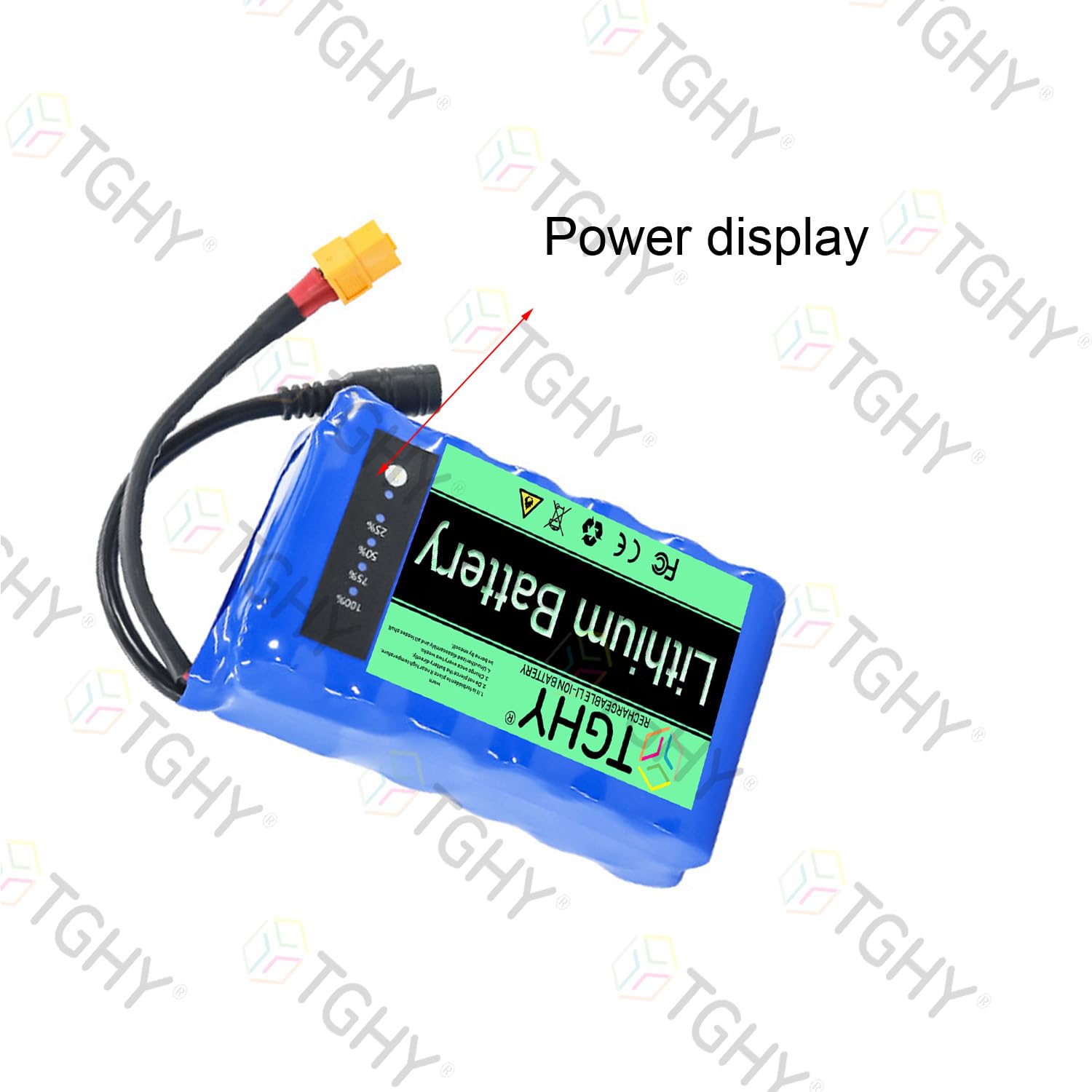 TGHY Batería de 12 voltios para Barco de Pesca con Cebo, batería de 12 V para Barco RC Tipo Nido, baterías de Litio de 18 Ah a 30 Ah con Cargador para arrastrero motorizado,12v 18ah
