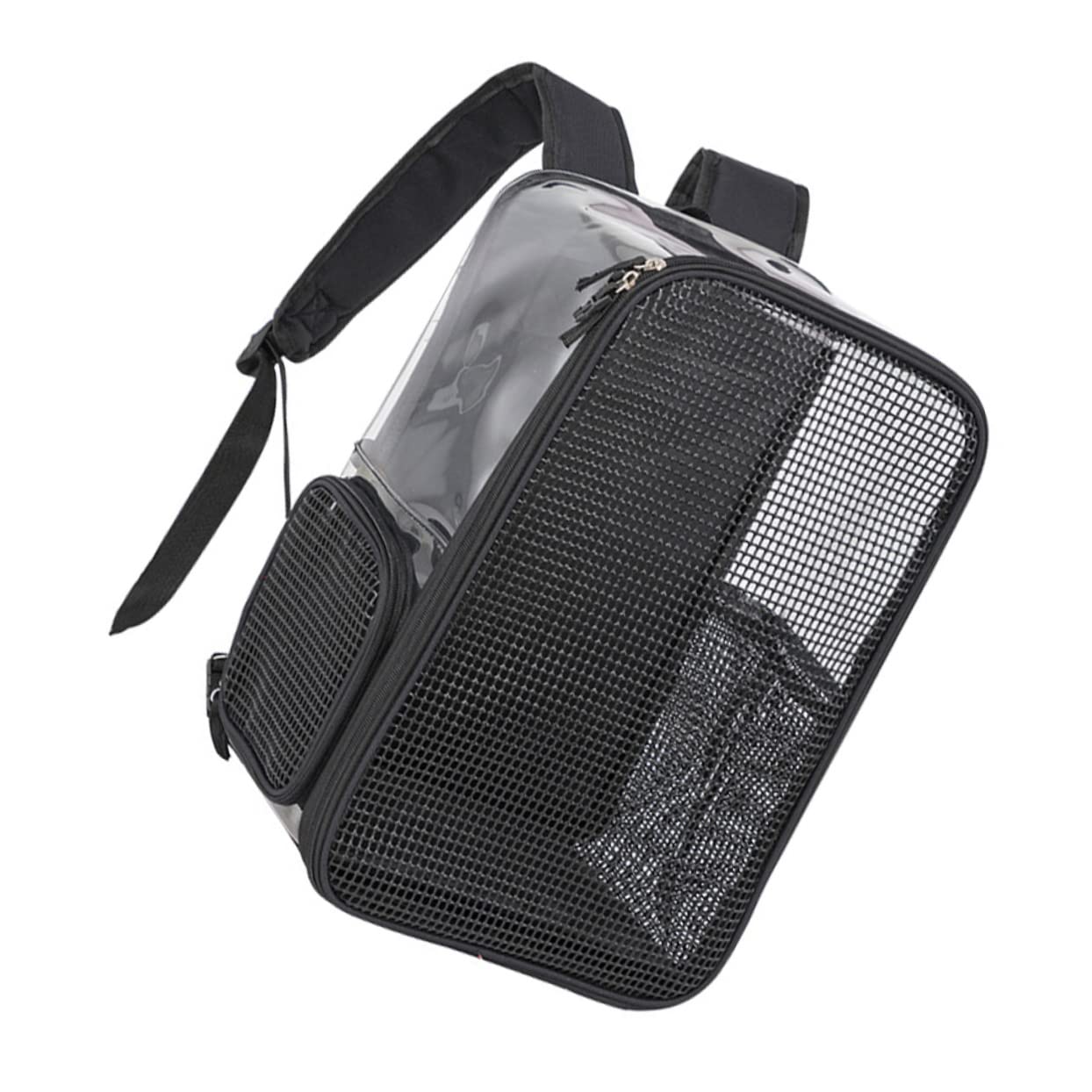 Happyyami Breathable Transparent Cat Backpack Convenient Pet Travel Bag for Hiking Shopping Cycling Durable Design with Capacity for Cats Dogs