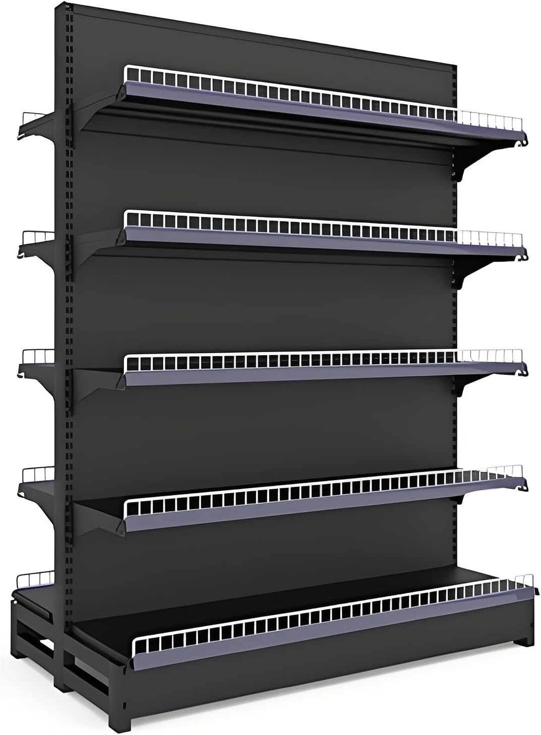 Double Sided Retail Gondola Shelving Display for Store Use, Supermarket Gondola Shelving Display, for Grocery, Retail Store with Adjustable Shelf Supermarket(93cm)
