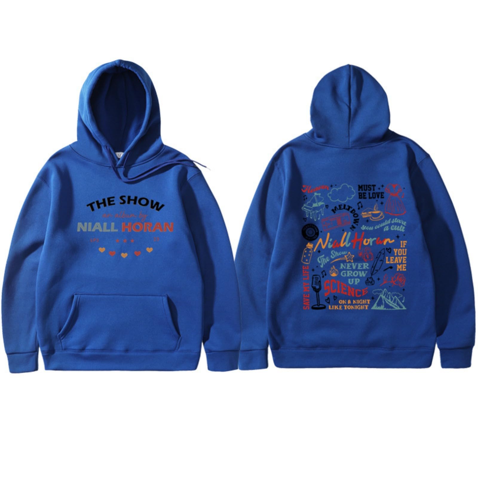 Cutte Unisex Blue Niall Horan The Show Hoodie - Graphic Pullover, Y2k Harajuku Street Style Sweatshirt (,M)