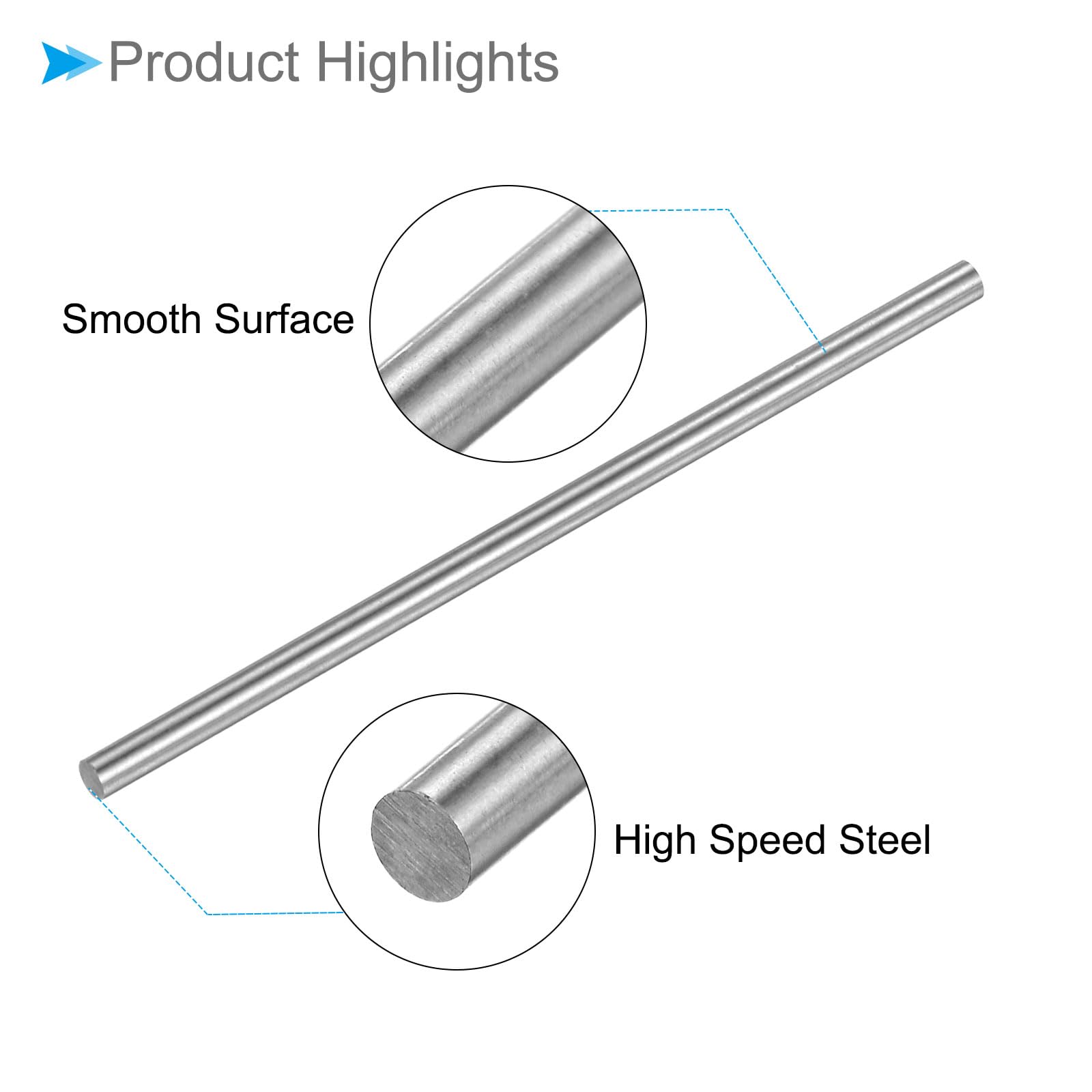Aste Tonde In Acciaio HSS | Diametro 0.7mm Lunghezza 60mm | Per Trapani E Torni | Confezione 10 Pezzi - Foto 9