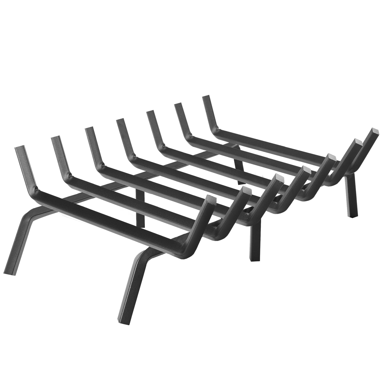 BRIAN & DANY Fireplace Grate, 30 Inch Heavy Duty Fireplace Log Grate, Cast Iron Solid Steel Fire Pit Grate Firewood Burning Rack Holder for Outdoor and Indoor