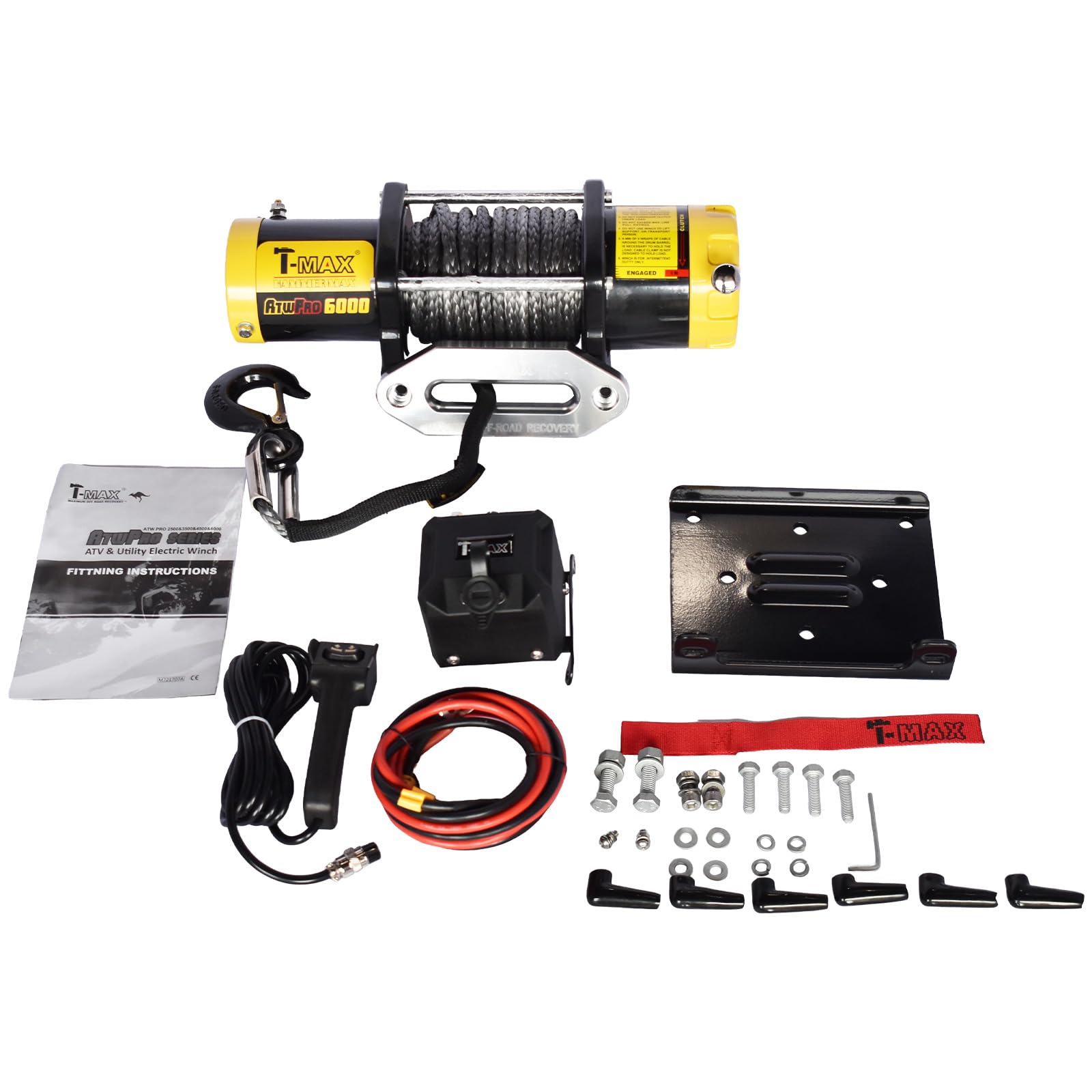 T-MAX HAMMER MAX ATWPRO 6000 電動ウインチ Amazon.co.jp: T-MAX 電動ウインチ 12V 6000LBS ATWPRO ダイニーマ