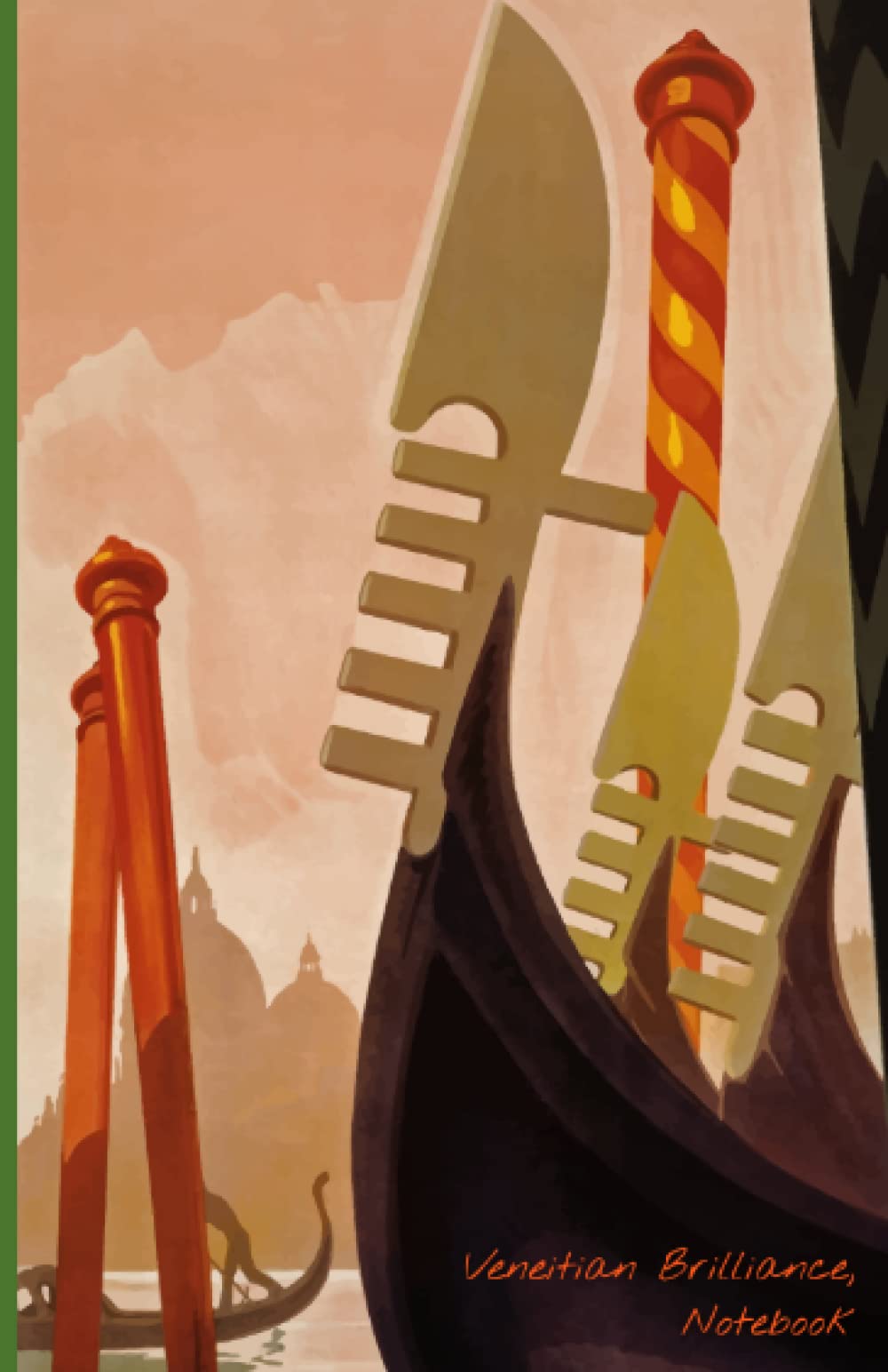 Venetian Brilliance Notebook: Retro Italy Gondola Graphic Notebook