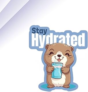 Stay Hydrated Otter Sticker, Gift for Otter Lover, Otter Lover Gift, Otter Gift