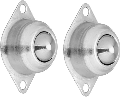 Chiloskit 4 ruedas redondas de 1 pulgada de rodillos de transferencia de bolas montadas con tornillo (bola de acero de 1 pulgada, 4 unidades)
