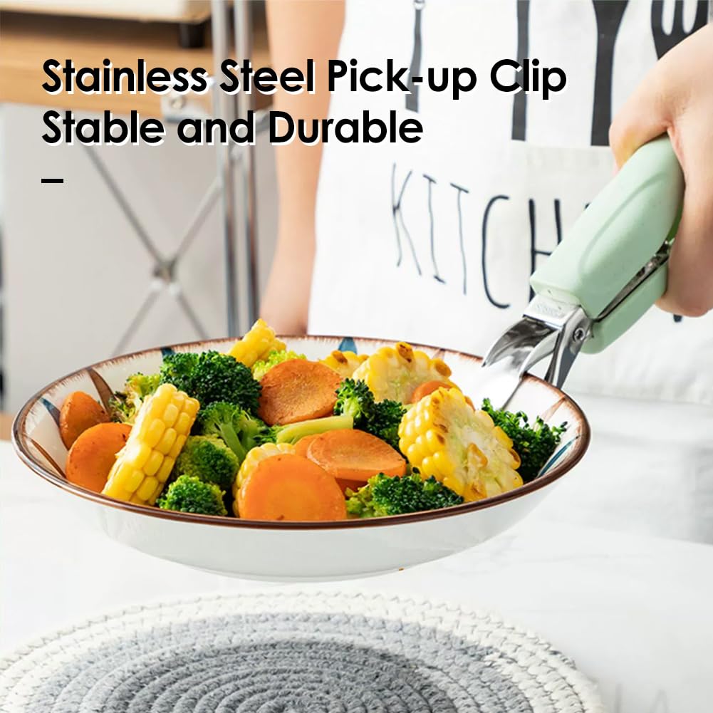 Pinza anti-scottatura per piatti, anti-scottatura, pinza per friggitrice ad aria, senza sforzo, clip ergonomica, per cucina
