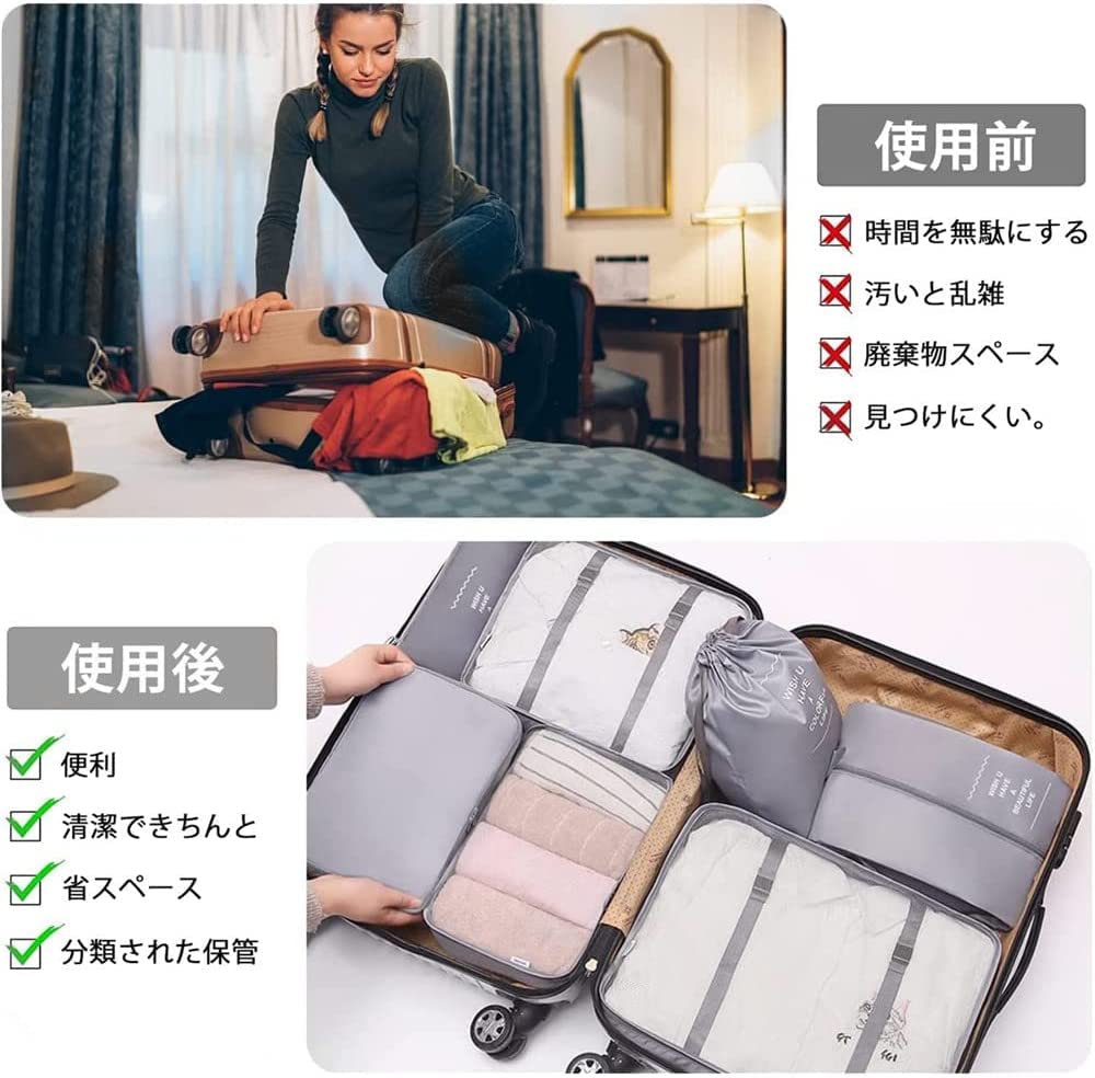 Amazon.co.jp: トラベルポーチ 8点セット トラベルポーチ セット