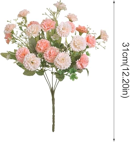 Miniatura 2 de Flores falsas para exteriores, flores artificiales de seda, rosas artificiales, ramos de boda de rosas, flores de seda, ramo atado a mano, rosa para