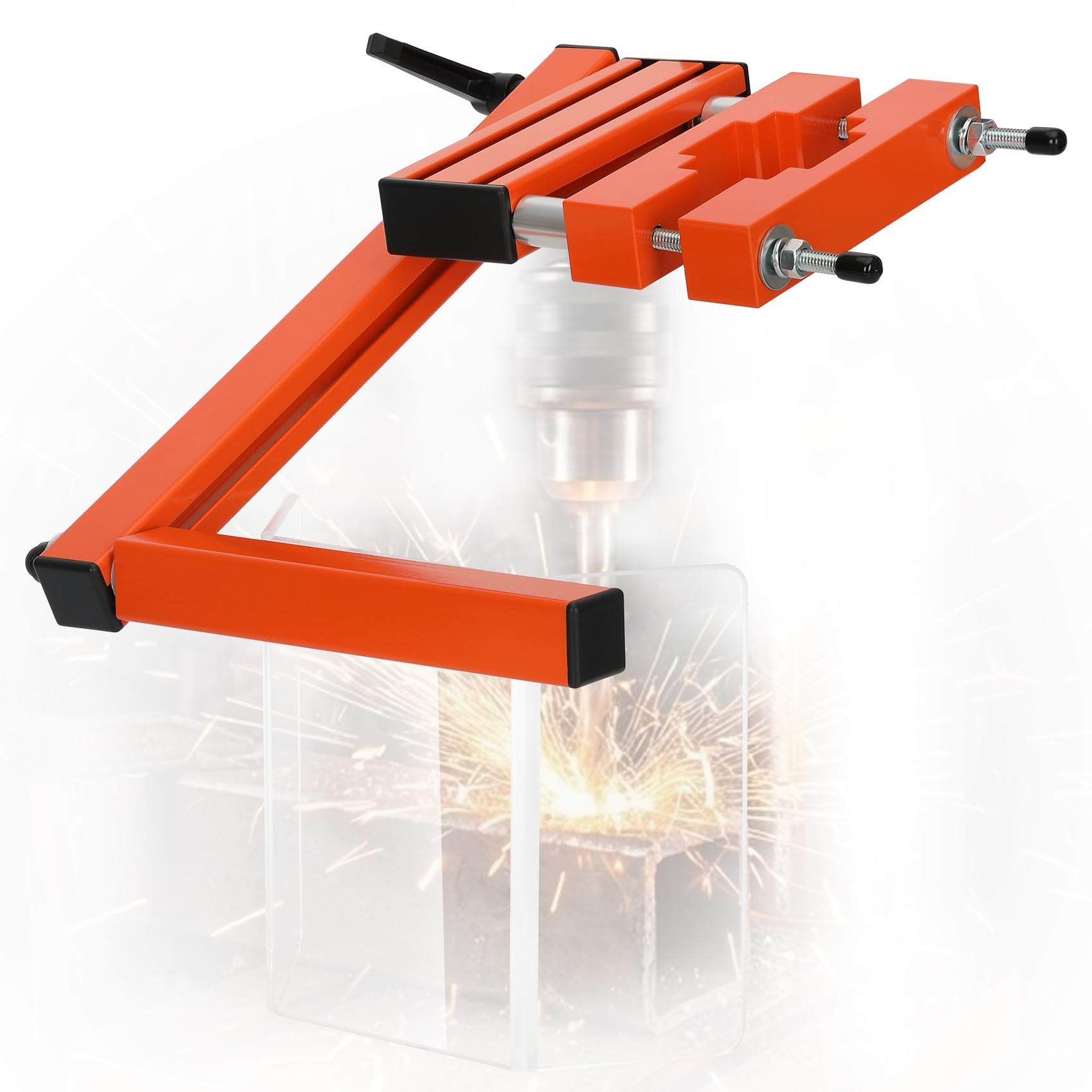 DPG - ES1 Drill Press Guard, Safety Shield with Flip Up Feature, Fits 2 to 4 Inch Diameter Columns, Adjustable Protective Cover for Small and Mid - size Bench, Floor Drill Presses