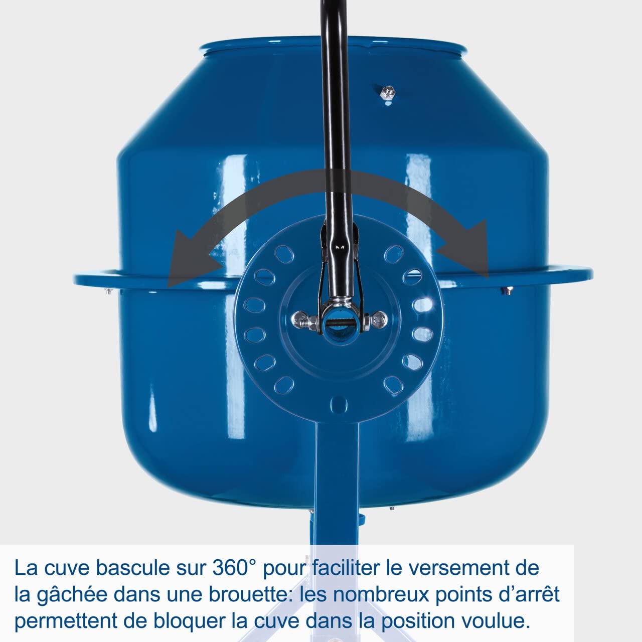 Scheppach Bétonnière MIX65 550 W 230 V 65L 27,5 tour/min