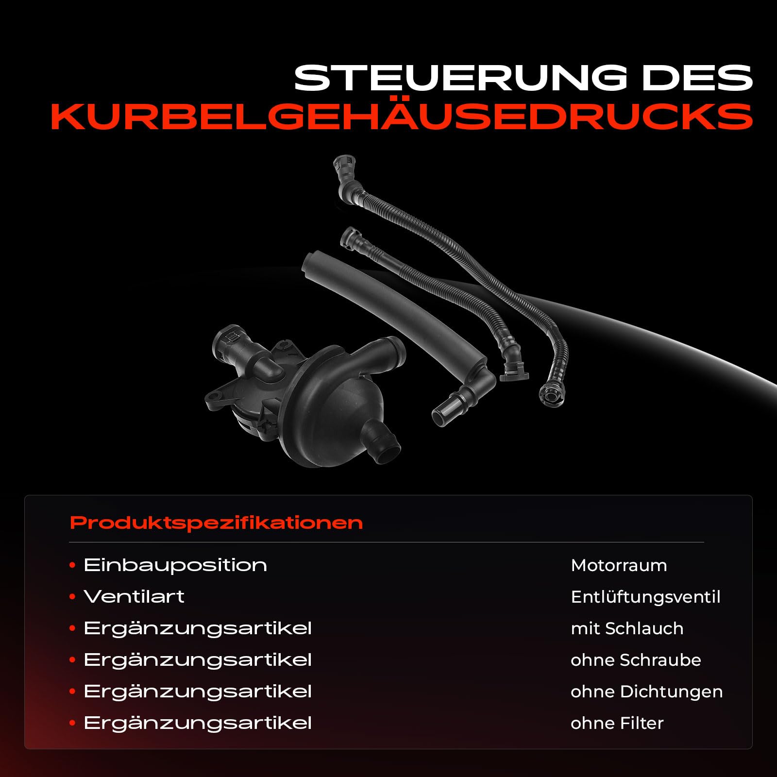 Frankberg Reparatursatz Ventil Kurbelgehäuse Entlüftung Kompatibel mit 3er E46 316i 318i 1.8L-2.0L 2001-2005 3er Touring E46 316i 318i 1.8L 2.0L 2001-2005 Replace# 11617503520
