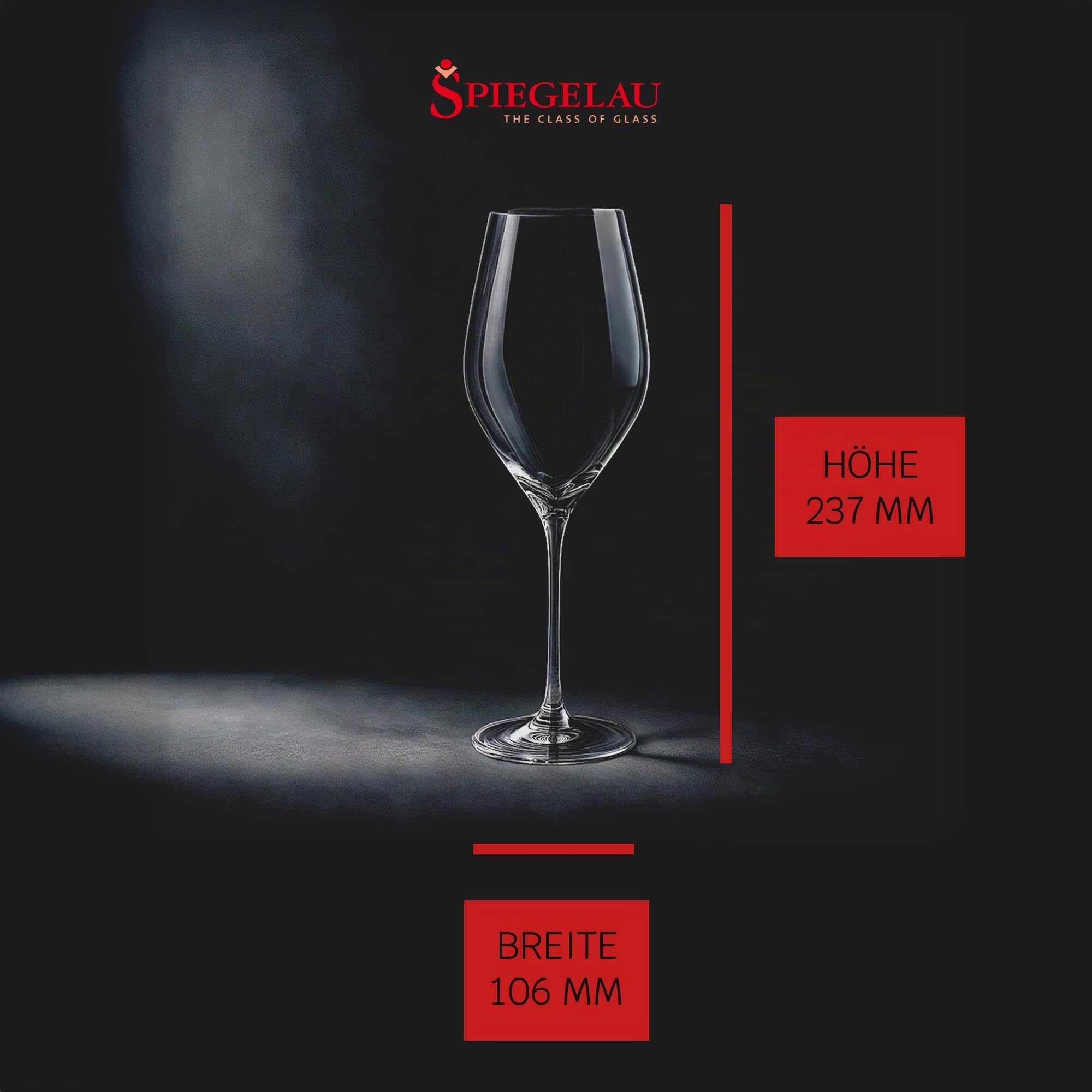 Spiegelau Champagner Gläser 347 ml, 4 Stück, Hi-Lite, 1750479, Sektgläser aus Kristallglas, Champagnergläser spülmaschinenfest