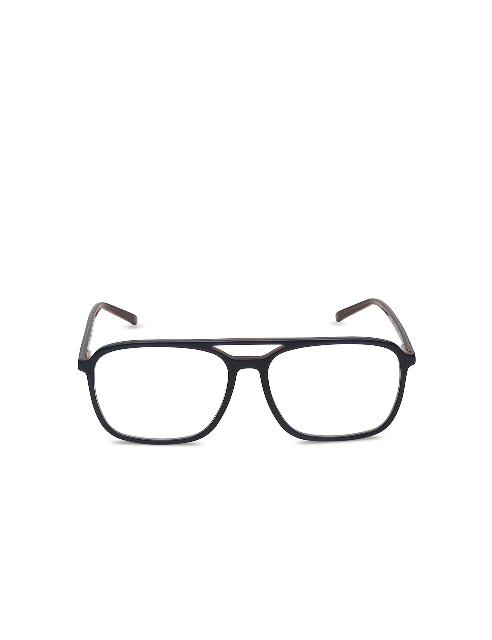 Titan Lunettes d'ordinateur à coupe carrée noire et bleue, zéro puissance pour homme