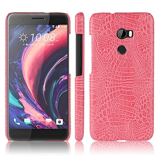 Compatible con HTC One X10 Funda,Funda Protectora para teléfono 2 en 1 (PC+Piel) Pink