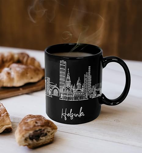 Miniatura 119 de Taza de cerámica Madrid Spain Skyline, taza blanca de recuerdo de Europa de 11 onzas, taza de café personalizada, regalo para cumpleaños, taza