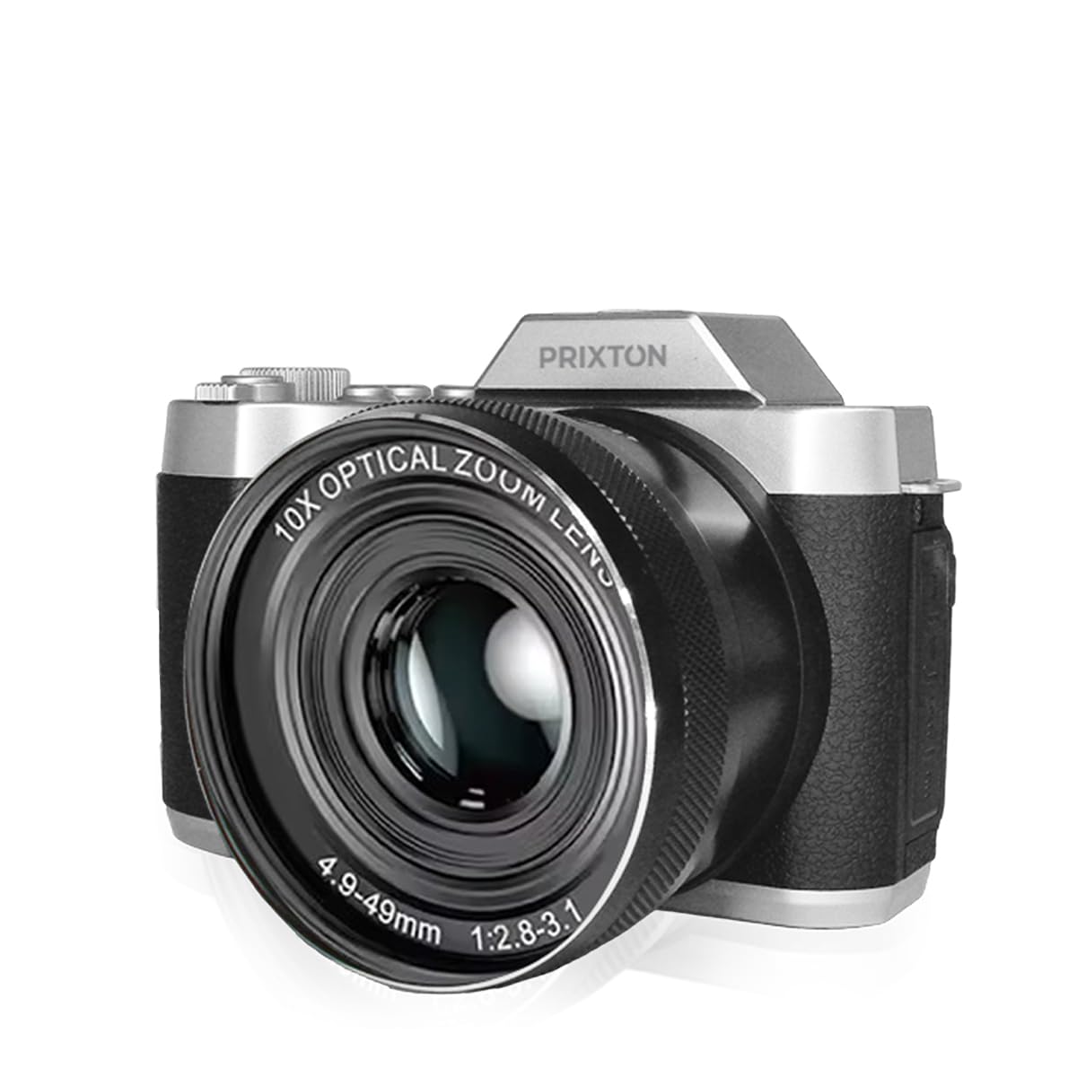 PRIXTON Cámara Digital Nomad DC950, WiFi, App Móvil, Pantalla IPS Resolución 4K 64MP, Estabilización EIS Anti-Shake, Zoom Óptico Real 10X, Autonomía 85 Minutos, Tarjeta SD hasta 256GB