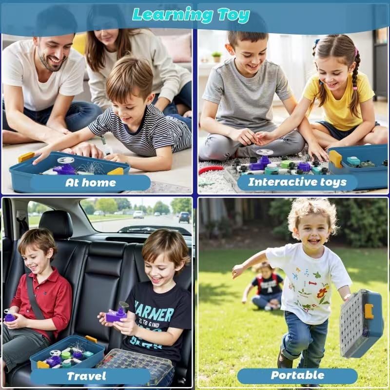 Kits de ciencia para niños de 5 a 7 8 a 12 años, juguetes educativos STEM de aprendizaje con 58 piezas de circuito, más de 520 proyectos, juguete sensorial de viaje para niños y niñas, regalos de 7