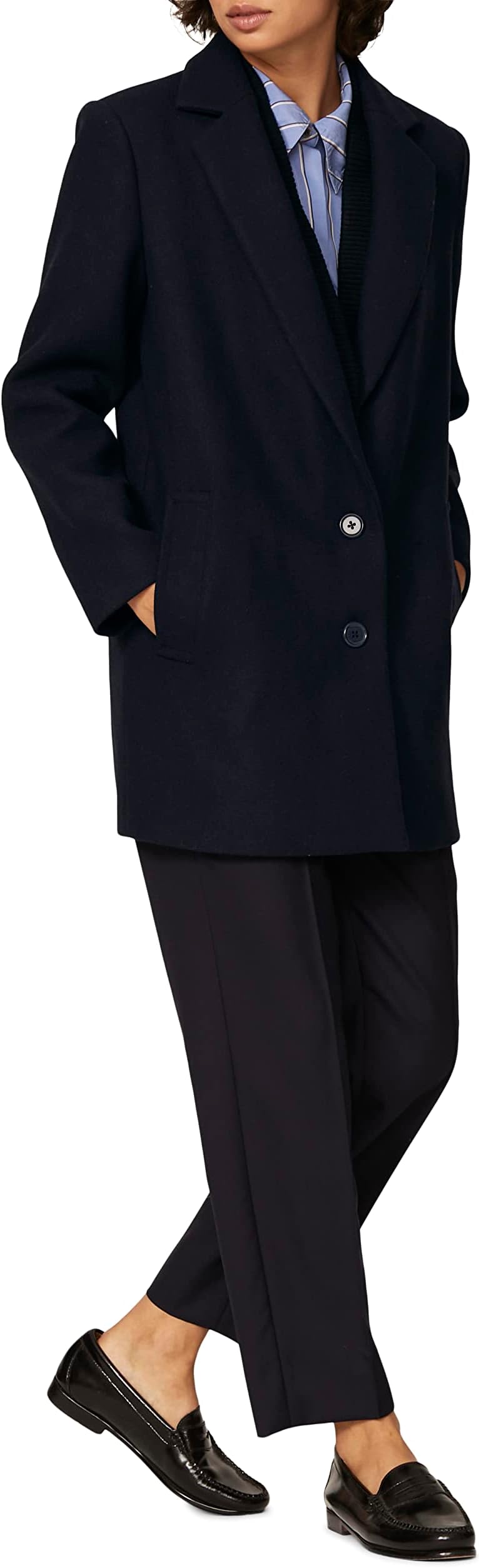 Women's Sweater Rib Combo Coat