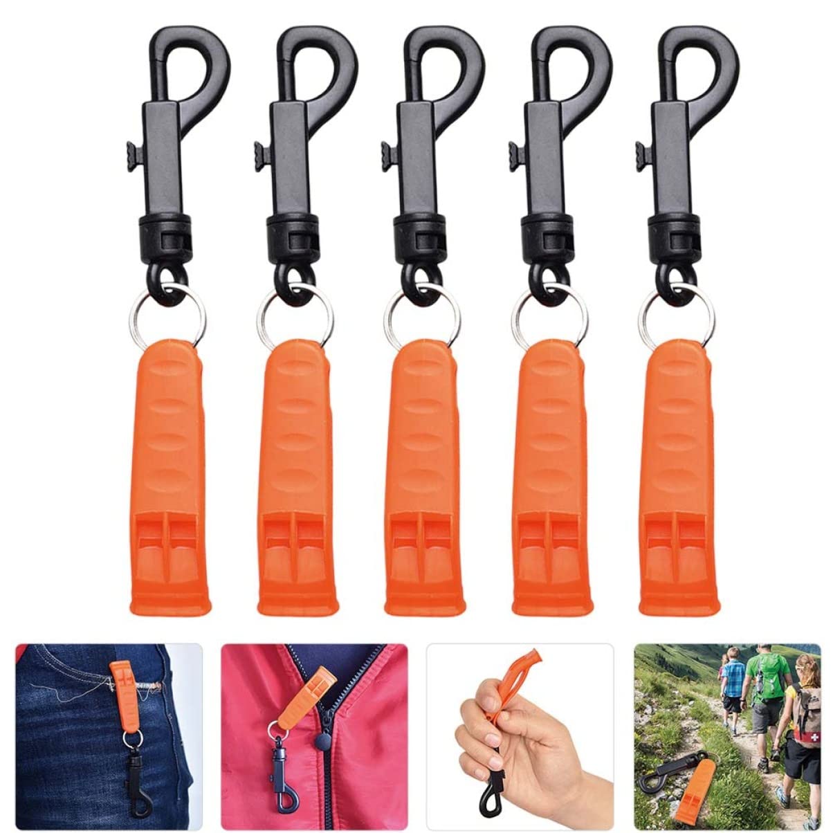 Toddmomy Silbato De Rescate Whistle Orange Cámping Silbato para Acampar Emergencia Silbato De Supervivencia Silbato De Senderismo Silbato para Exteriores El Plastico