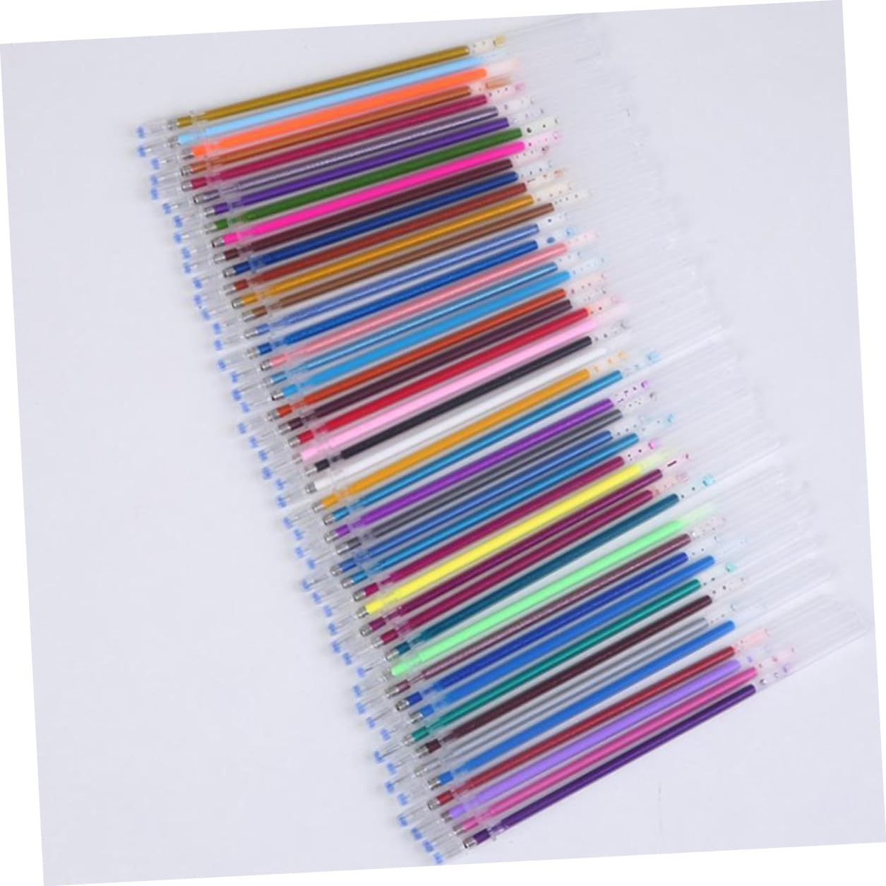 Housoutil 300 Pièces Recharges Colorées pour Stylos Gel Pointe Fine Recharge Encre pour et Dessin Compatibles Plupart des Stylos Gel Standards Fournitures Scolaires et Bureau