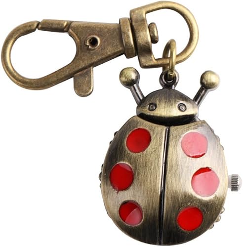 Vavna - Reloj de bolsillo con diseño de mariquita, color rojo