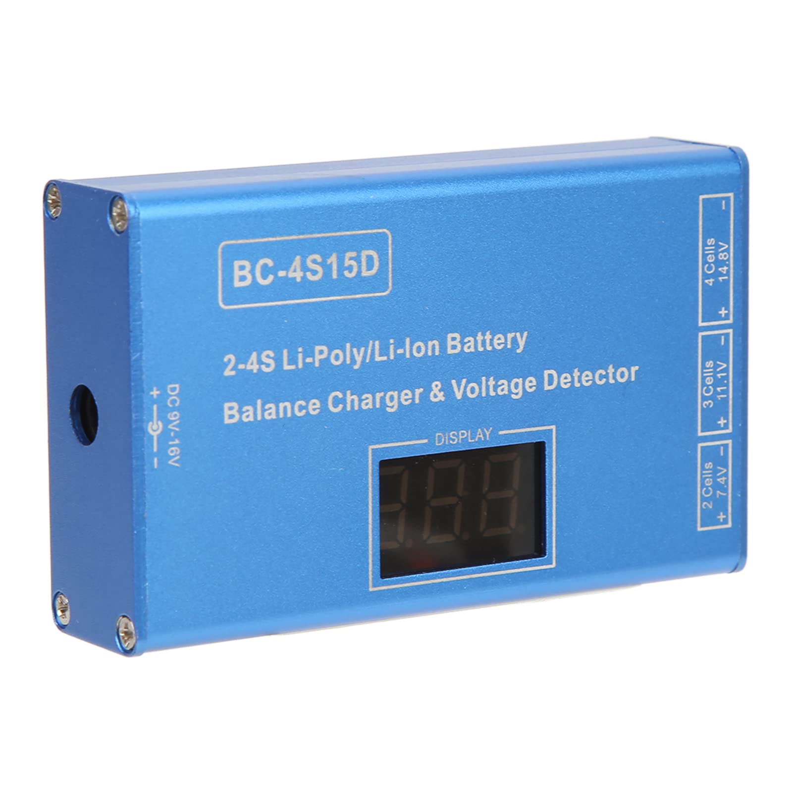 Caricatore per bilanciamento RC, 2S 3S 4S 25W ad alta precisione Lipo carica batterie display tensione RC Balance Charger Protezioni multiple per modello di caricabatterie per aeroplano (spina