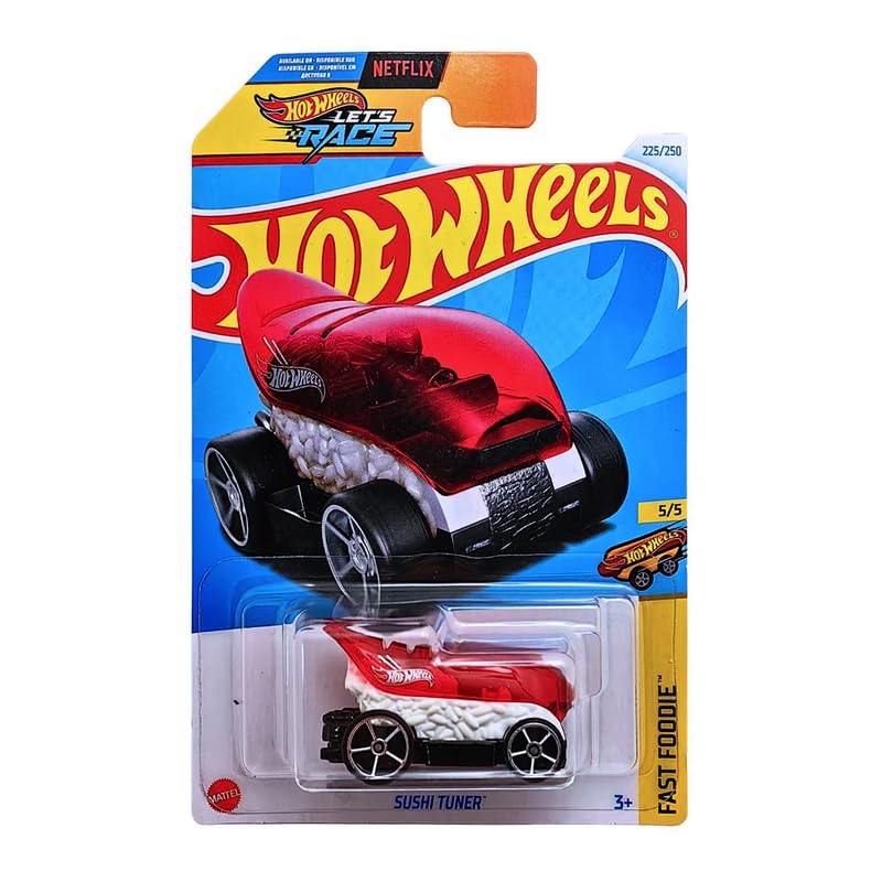Image of Hot Wheels Let's Race Netlix Sushi Tuner Fast Foodie for Ages 3 and Up (Red)