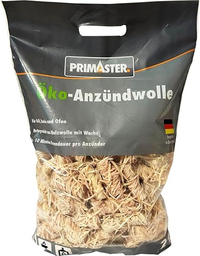 Primaster Anzündwolle Öko 2kg Grillanzünder Anzündhilfe für Grill Kamin und Ofen Primaster Anzündwolle Öko 2kg Grillanzünder Anzündhilfe für Grill Kamin und Ofen