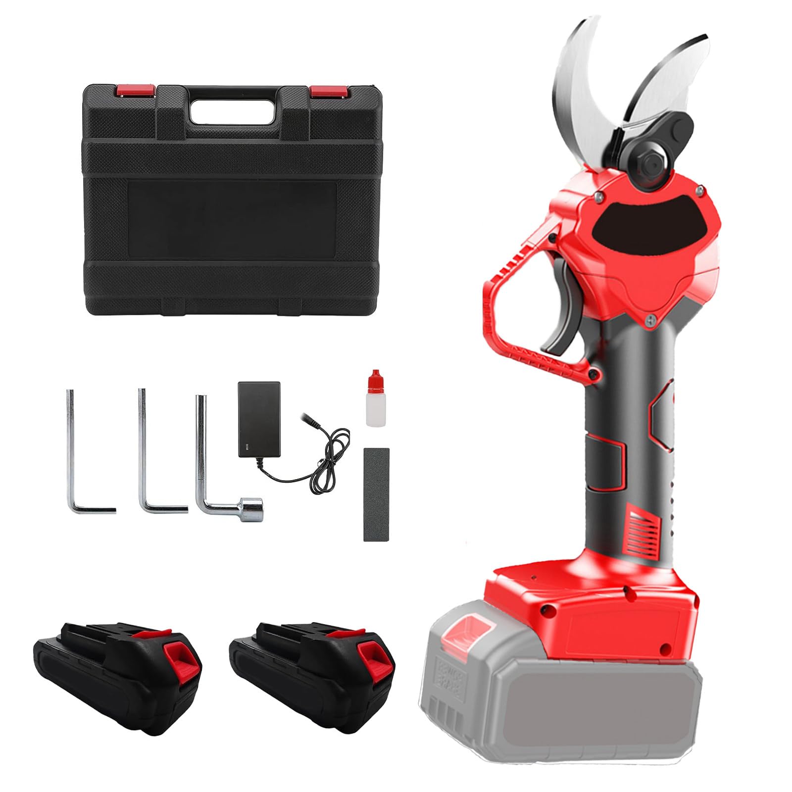 Tijeras De Podar EléCtricas, Podadora EléCtrica InaláMbrica Profesional Con BateríA, Podadora De Ramas De áRbol Con 2 BateríAs De Litio Recargables De 1500 Ah, DiáMetro De Corte,40mm(1.6in)
